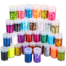 LEOBRO Fine & Chunky Glitter Set, 32pcs Extra Fine & Holographic Craft Glitter for Christmas Resin, Nails & DIY Art