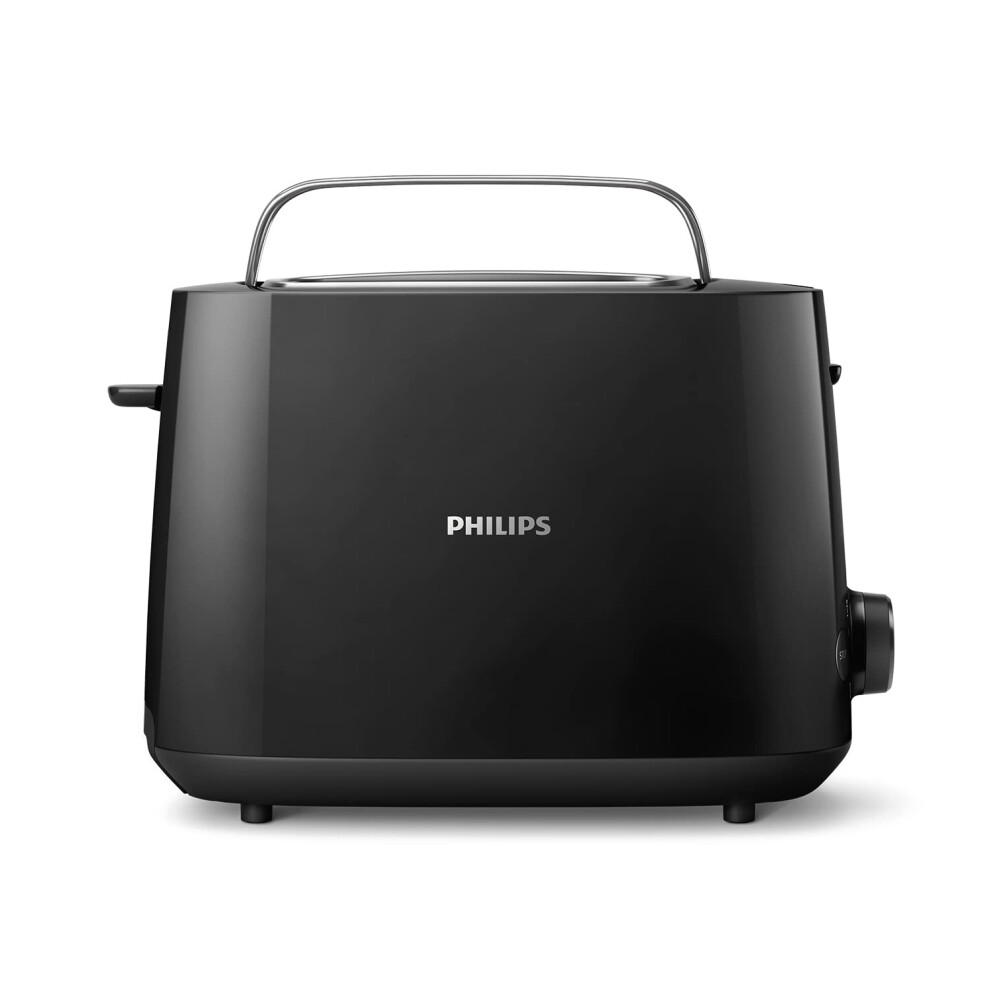 Philips Toaster - 2 Slots, 8 Settings, Bun Rack, Defrost, High Lift, Auto Shut-Off, (Hd2581/91) Black