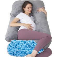 TaiBest U Shaped Full Body Pregnancy Pillow with Removable Cover for Maternity Women,Pregnancy Pillows for Sleeping,Support for Back, Legs, Belly,55