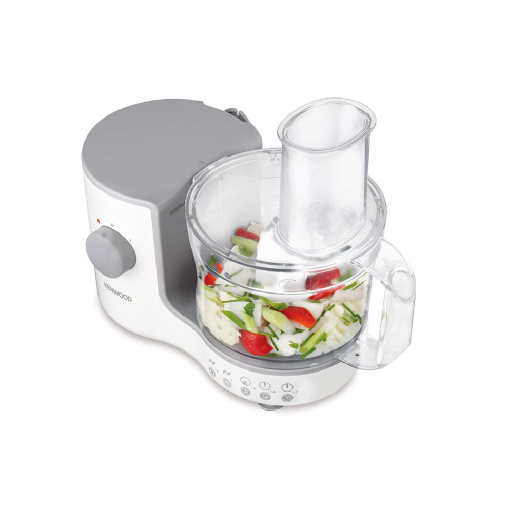 Kenwood Compact Food Processor, 1.4L Bowl, Blender, Emulsifying, Chopping Blade, Shredder Disc 400W, Fp120, White