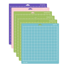 [6 Pack] Cutting Mat (12x12) Inch for Cricut Maker and Explore Cutting Machines, Light/Standard/Grip/FabricGrip Cut All The Essentials, from Delicate
