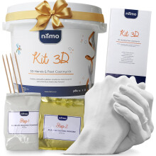 NIIMO? 3D Hand Casting Kit - Personalised Gifts for Her, Lifelike Hand Moulding Kit Couple with Video Tutorial, Easy-to-Use & Skin-Safe