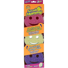 Scrub Mommy - Dual Sided Sponge with Soft Absorbent and Scratch-Free Scrubbing Sides - 3 Count