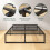 Zinus Lorelai Double Bed frame - Bed 135x190 cm - 36 cm Height with Underbed Storage - Metal Platform Bed frame - Black 4