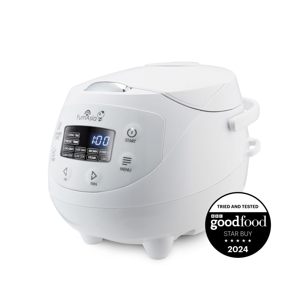 New Yum Asia Panda Mini Rice Cooker With Ninja Ceramic Bowl And Advanced Fuzzy Logic (3.5 Cup, 0.63 Litre) 4 Rice Cooking Functions, 4 Multicooker Yum-En06w