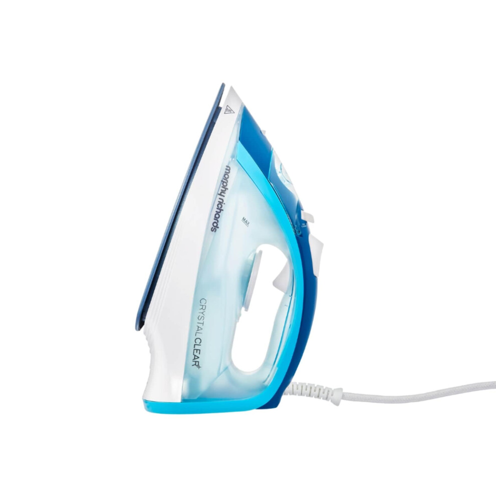 Morphy Richards Crystal Clear Steam Iron, Ceramic Non-stick Soleplate, 100g Steam Shot, 30g Steam Output, Anti-scale, 350ml Water Tank, Self Clean,