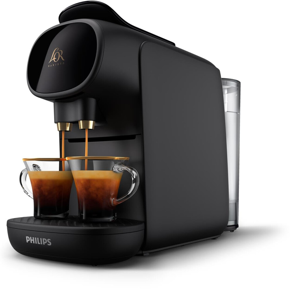 Versuni PHILIPS L'OR Barista Sublime Capsule Coffee Machine, Double Shot, 1 or 2 Cups, Full Coffee Menu, Black (LM9012/60)