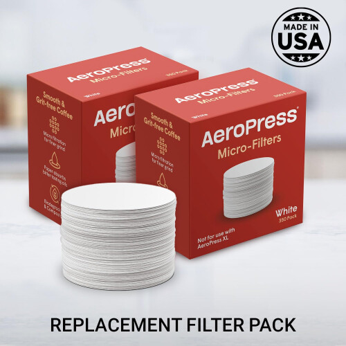 AeroPress Replacement Filter Pack - Microfilters For AeroPress Coffee And Espresso Maker - 2 Pack (700 count),White 1