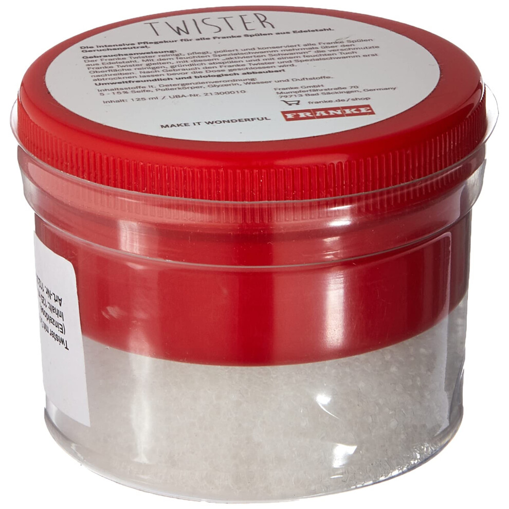 Franke White Twister - Cleaning And Care Product For Stainless Steel Sink, 125 Ml,
