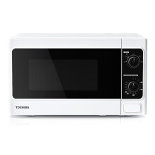 TOSHIBA 20 Liter 800W Manual Control Solo Small Microwave, Compact with 5 Power Levels, Automatic Defrost Function, Perfect for 9'' pizza, Clock and