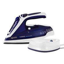 Tower T22008BLU CeraGlide Cordless Steam Iron with Ceramic Soleplate and Variable Steam Function, Blue