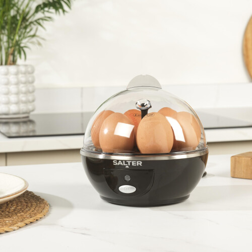 Salter Salter Electric Multi Egg Cooker - 6 Egg Capacity Boiler, Great For Soft Dippy, Hard & Poached Eggs, Includes Measuring Cup, Removable Egg Rack and 2 2