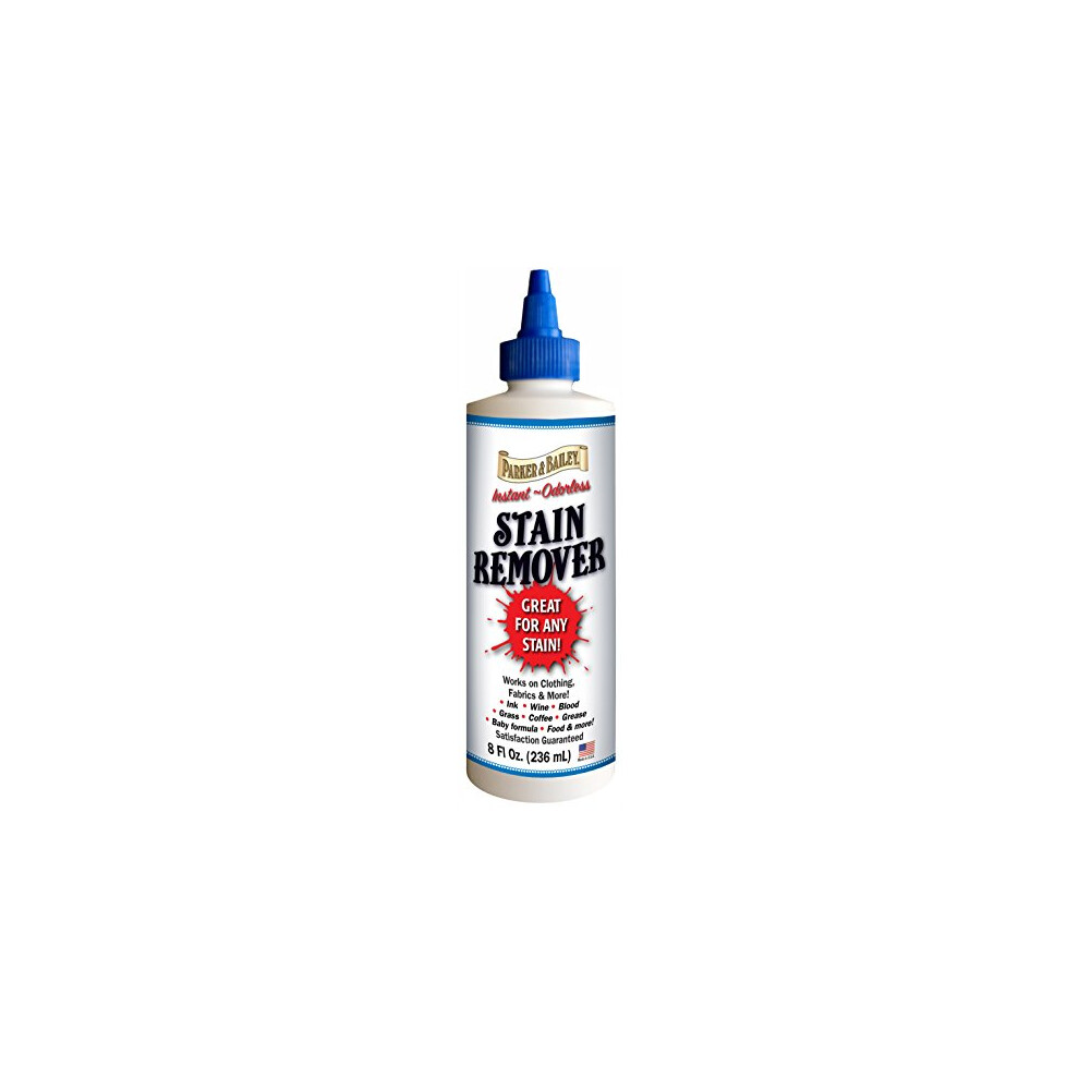 Parker & Bailey Liquid Stain Remover - Instant Stain Removal On Laundry Clothing Fabric Ink Grease Blood Grass Coffee Wine Food Carpet Upholstery Spot