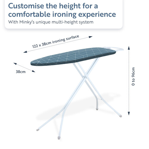 Minky Minky Expert Blue Ironing Board 122 x 38 2