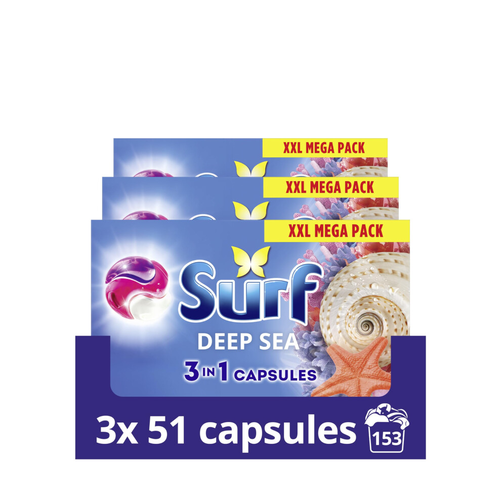 New Surf 3 In 1 Deep Sea Laundry Washing Detergent Capsules Joy-Infused Fragrance With Natural Essential Oils Lasting Up To 12 Hours In Wear For 8.72E+12