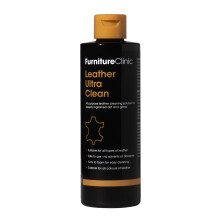 Furniture Clinic Leather Ultra Clean - 500ml - All-Purpose Leather Cleaner - Leather Cleaner for Sofas - Leather Car Interior Cleaner - Deep Cleans