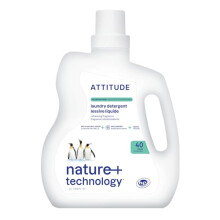 ATTITUDE Liquid Laundry Detergent, EWG Verified Laundry Soap, HE Compatible, Vegan and Plant Based Products, Mountain Fresh, 40 Loads, 2 Liters