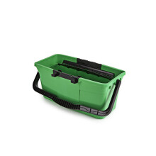 UNGER Window Cleaning Bucket 12L with Sieve, Tool Holder, Measuring Scale & Spout - Window Cleaning Equipment, Green