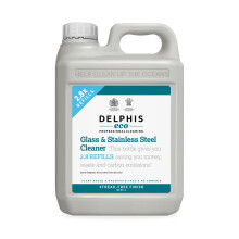 Delphis Eco Glass, Window & Stainless Steel Cleaner 2 Litre Refill | Streak-Free | Natural Plant Based Biodegradable Ingredients