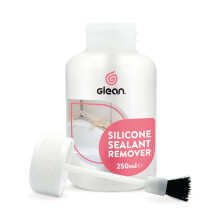 GLEAN Silicone & Acrylic Sealant Remover Gel | 250ml | Non-Drip Gel with Brush Cap | Removes Cured Silicone, Mastic, Caulk & Adhesive Residue | For