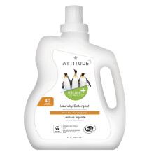 ATTITUDE Liquid Laundry Detergent, EWG Verified Laundry Soap, HE Compatible, Vegan and Plant Based Products, Citrus Zest, 40 Loads, 2 Liters