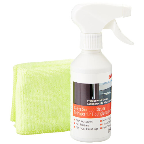 Unika Non-Aerosol Gloss Surface Cleaner and Microfibre Cloth 250ml Multicolour