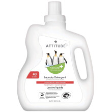 ATTITUDE Liquid Laundry Detergent, EWG Verified Laundry Soap, HE Compatible, Vegan and Plant Based Products, Summer Berries, 40 Loads, 2 Liters