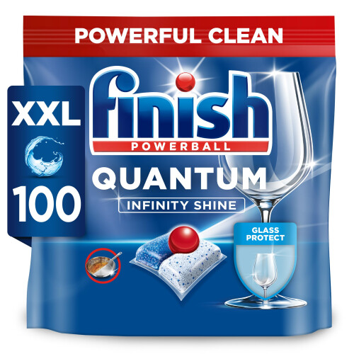 Finish Finish Quantum Infinity Shine Dishwasher Tablets bulk | Scent: Fresh | Size: 100 Dishwasher Tabs |For Sparkling Clean