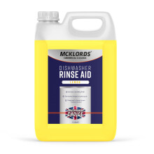 McKLords Commercial Dishwasher Rinse Aid Lemon Fragrance, Yellow, 5 Litre