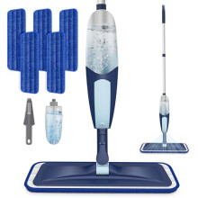 Spray Mop for Cleaning Floors Microfiber Floor Mop Wet Dust Flat Mop with 5 Washable Pads and Refillable Bottle for Home Kitchen Wood Laminate Vinyl