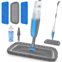 Spray Mops for Cleaning Floors - MANGOTIME Microfiber Wood Floor Mop with Refillable Bottle & 3pcs Washable Pads for Househould Commercial Wood
