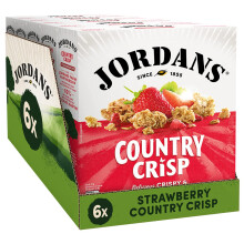 Jordans Country Crisp Strawberry | Breakfast Cereal | Vegetarian | 6 PACKS of 500g