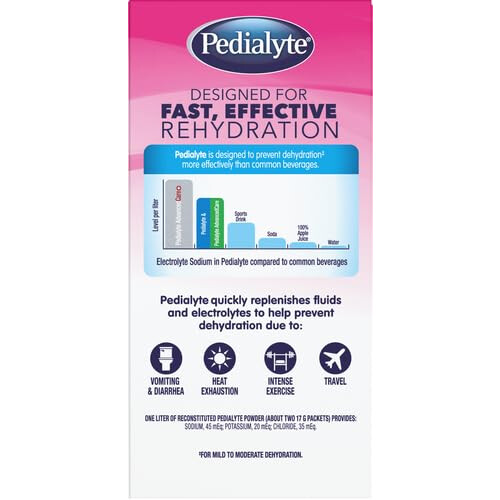 Pedialyte Large Powder Packs, Strawberry Lemonade, 6 Count 2