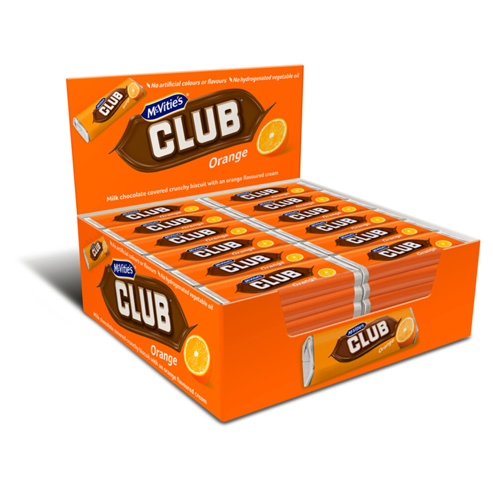Mcvities Mcvitie's Club Orange Biscuit Bars - Zesty Orange Flavour, 22 G Each, Product Code 3111