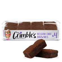 Mrs Crimble's Gluten Free Double Choc Brownies, Premium Quality & Certified Free from Gluten, Wheat Free & Vegetarian Friendly, 9 Packs of 4 (9 x 240g
