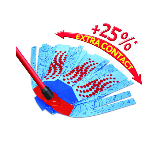 Vileda Vileda "SuperMocio" 3 Action Compact Mop with Extra Refill, Plastic, Red/Blue, 12 x 11 x 48 cm 2