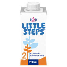 Little Steps by SMA Follow-On Baby Milk 6 months+ Ready-to-use formula milk 200ml (Pack of 12)