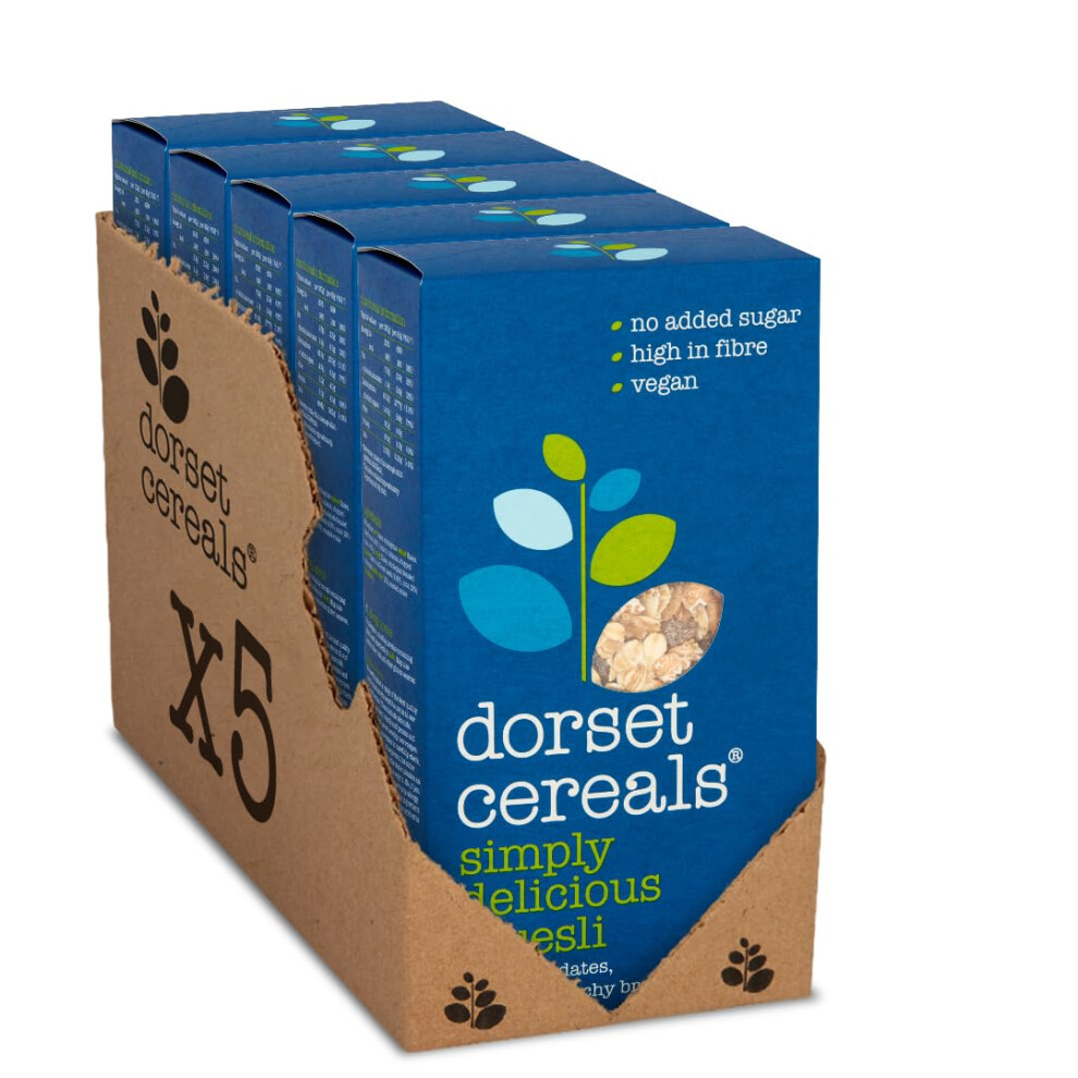 Dorset Cereals Simply Delicious Muesli | Healthy Breakfast Cereal | Vegan | High Fibre | 5 Packs Of 650 G