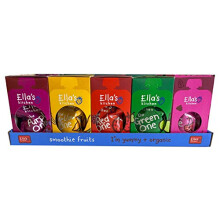 Ella's Kitchen Organic Fruit Smoothie Assortment, (Red, Purple, Green, Yellow and Pink), Pack of 25 Pouches