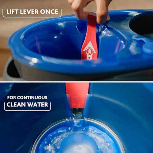 Vileda Vileda RinseClean Spin Mop System, Separates clean and dirty water, Effortless wringing, Microfibre mop and bucket set 2