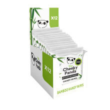 The Cheeky Panda Bamboo Hand Wipes | 12 Packs of 12 Travel Wipes | 100% Plastic Free and Biodegradable Wet Wipes