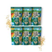 Glebe Farm Gluten Free PureOaty Organic Porridge Oats 6PK, Healthy Wholegrain Organic Oats For Slow Release Energy, 100% British Oats, All-Natural &