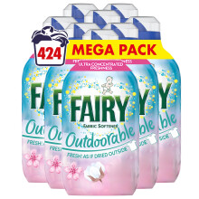 Fairy Outdoorable Fabric Conditioner, Cherry Blossom and Nordic Cotton, 424 Washes (8x53), Ultra Concentrated Formula For Sensitive Skin,