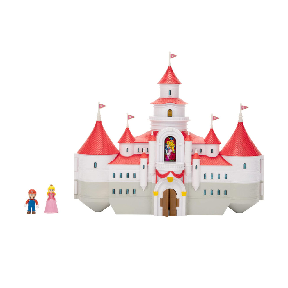 Photos - Action Figures / Transformers THE SUPER MARIO BROS. MOVIE ? Mushroom Kingdom Castle Playset with Mini 1.25? Mario and Princess Peach Figures for Super Mar