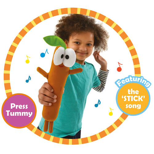 Hey Duggee Hey Duggee Singing Sticky Stick Stick Soft Toy, Brown 2