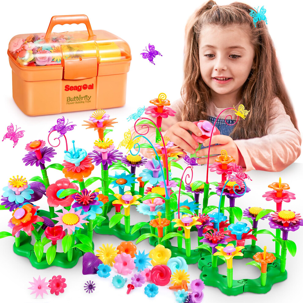 Photos - Educational Toy Seagoal Flower Garden Building Toys for 3 Year Olds Girl, Garden Toys Easter Gifts, Educational Construction Toys Easter Cra