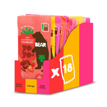 BEAR Variety Pack Yoyos - Dried Fruit Rolls - Healthy - Vegan - 20g -18 packs