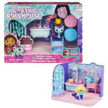 Gabby?s Dollhouse, Primp and Pamper Bathroom with MerCat Figure, 3 Accessories and & 3 Furniture Pieces, Kids? Toys for Ages 3+