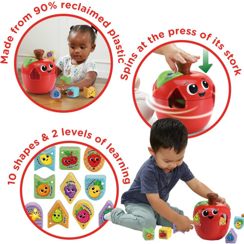 VTech VTech Sorting Fun Apple, Shape Sorter, Educational Learning Toy, Birthday Gift for Kids aged 1, 2, 3 years 1