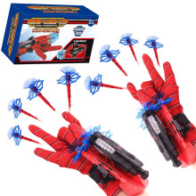 Spider Shooter Kids Gift Toy - Web Shooters for Kids Super Hero Toys with Spider Gloves Launcher Wrist Toys Set Suction Disk Soft Bullets for Boy Girl